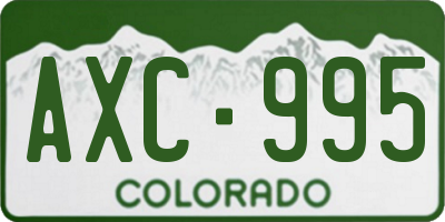 CO license plate AXC995