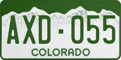 CO license plate AXD055