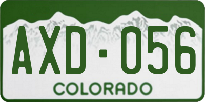 CO license plate AXD056