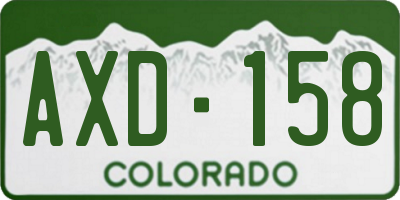 CO license plate AXD158