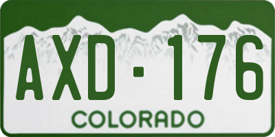 CO license plate AXD176