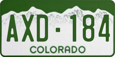 CO license plate AXD184