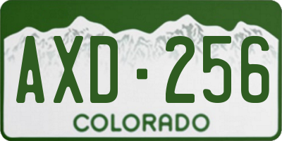 CO license plate AXD256