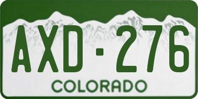 CO license plate AXD276