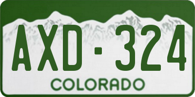 CO license plate AXD324
