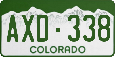 CO license plate AXD338