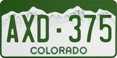 CO license plate AXD375