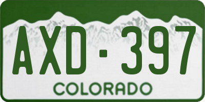 CO license plate AXD397