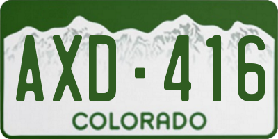 CO license plate AXD416