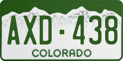 CO license plate AXD438