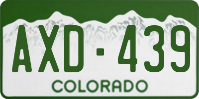 CO license plate AXD439