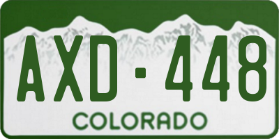 CO license plate AXD448