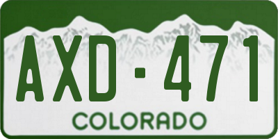 CO license plate AXD471