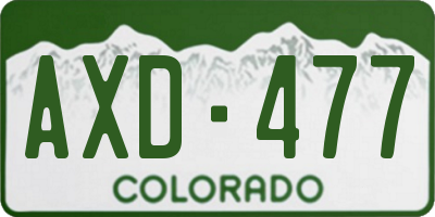 CO license plate AXD477