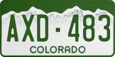 CO license plate AXD483