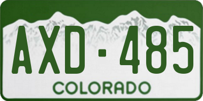 CO license plate AXD485