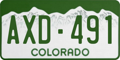 CO license plate AXD491