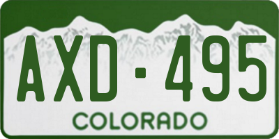 CO license plate AXD495