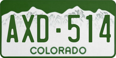 CO license plate AXD514
