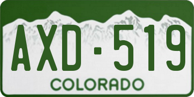 CO license plate AXD519