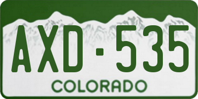 CO license plate AXD535