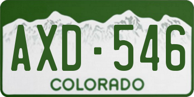 CO license plate AXD546