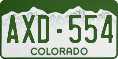 CO license plate AXD554