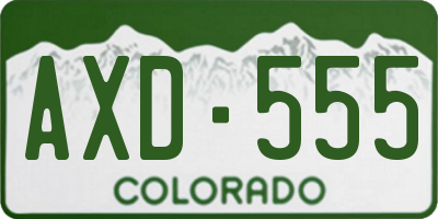 CO license plate AXD555
