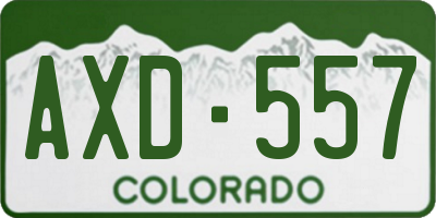 CO license plate AXD557