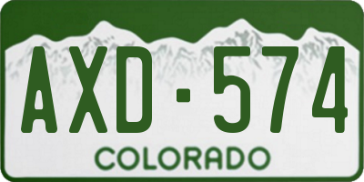 CO license plate AXD574