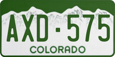 CO license plate AXD575