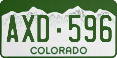 CO license plate AXD596