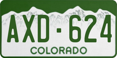 CO license plate AXD624