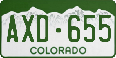 CO license plate AXD655