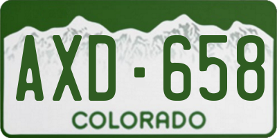 CO license plate AXD658