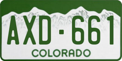 CO license plate AXD661