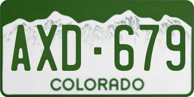 CO license plate AXD679