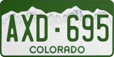 CO license plate AXD695