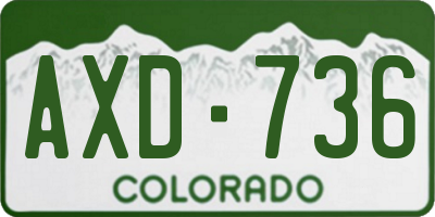 CO license plate AXD736
