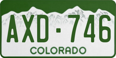 CO license plate AXD746