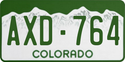 CO license plate AXD764