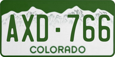 CO license plate AXD766