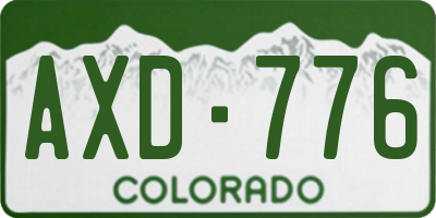 CO license plate AXD776