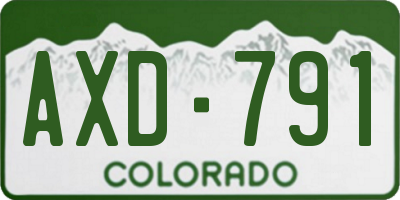 CO license plate AXD791