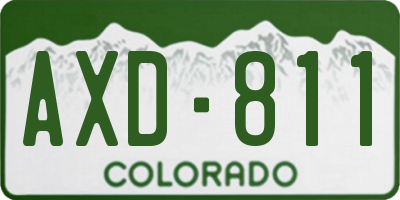 CO license plate AXD811