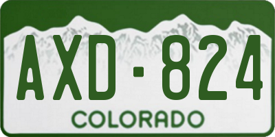 CO license plate AXD824