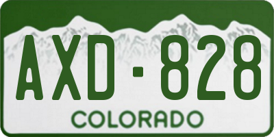 CO license plate AXD828