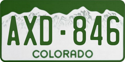 CO license plate AXD846