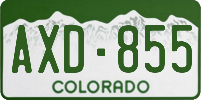 CO license plate AXD855