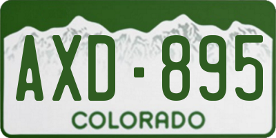 CO license plate AXD895